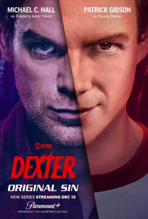 Вертикальный постер первого сезона сериала Декстер Первородный грех